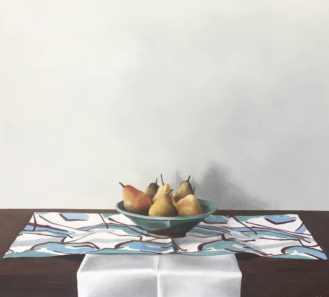 Still life of Pears in a Bowl